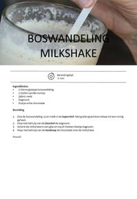 Boswandeling Milkshake